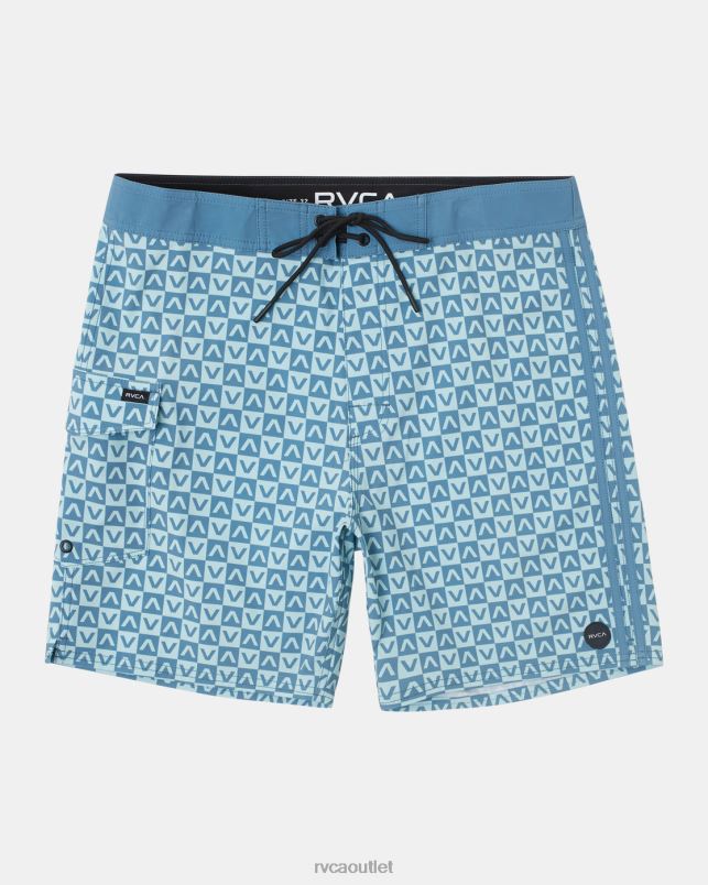 Bottoms V84B146 blue RVCA Unisex Restless Boardshorts 17