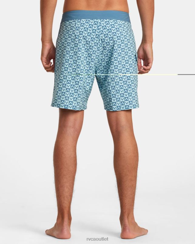 Bottoms V84B146 blue RVCA Unisex Restless Boardshorts 17