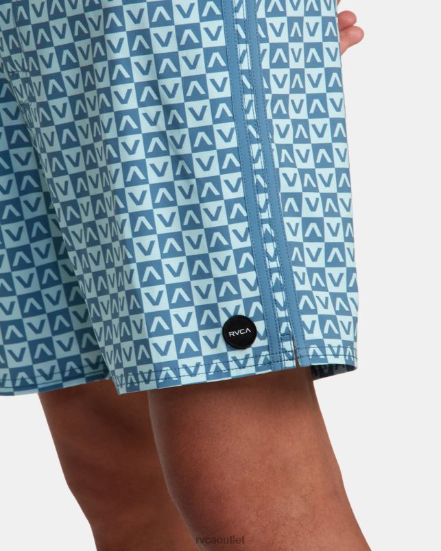 Bottoms V84B146 blue RVCA Unisex Restless Boardshorts 17