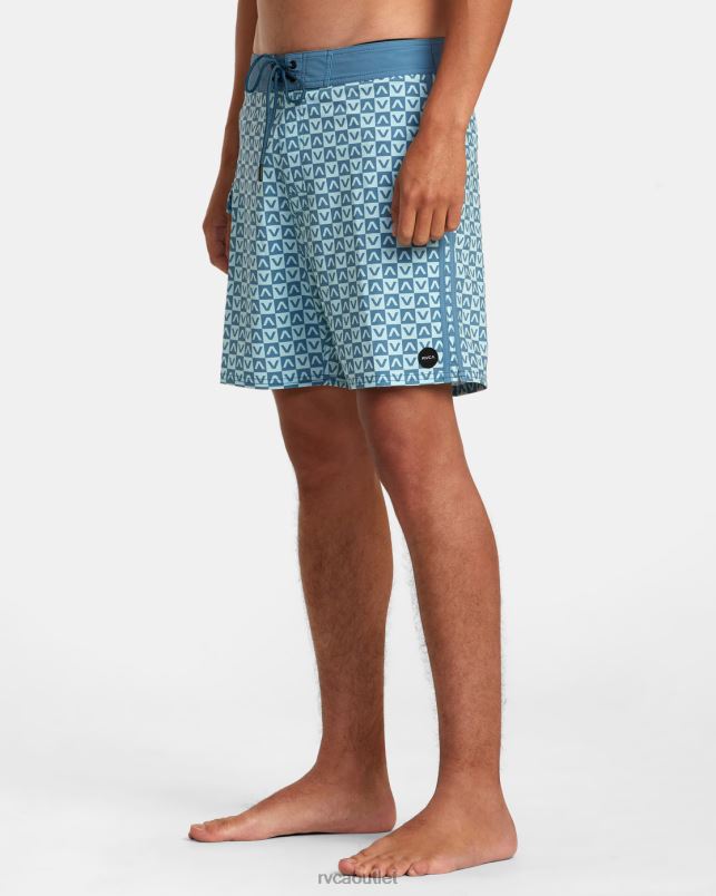 Bottoms V84B146 blue RVCA Unisex Restless Boardshorts 17