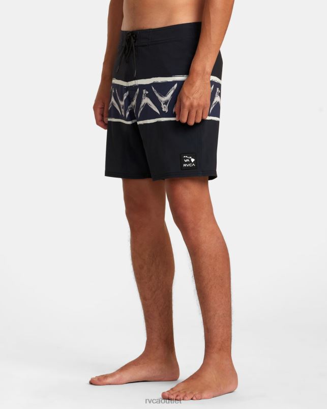 Bottoms V84B189 black RVCA Unisex Hawaii Legend And Mana Boardshorts 18