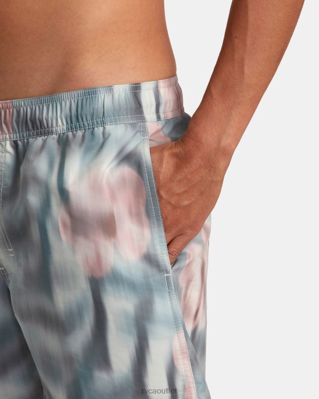 Bottoms V84B209 bleach RVCA Unisex Perry 17 Elastic Waist Boardshorts