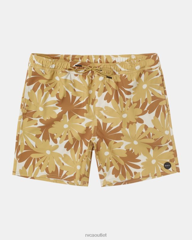 Bottoms V84B217 khaki RVCA Unisex VA Pigment Elastic Waist Boardshorts 17