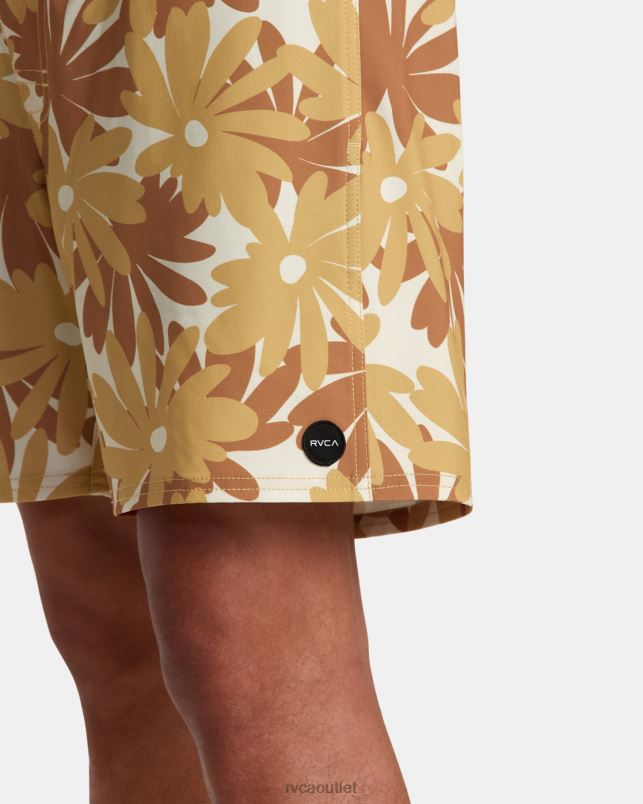 Bottoms V84B217 khaki RVCA Unisex VA Pigment Elastic Waist Boardshorts 17