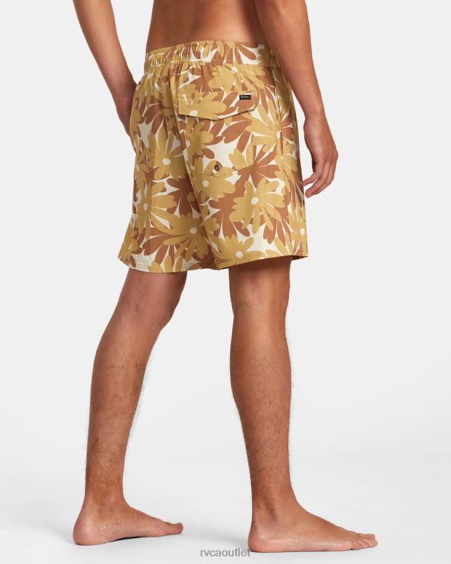 Bottoms V84B217 khaki RVCA Unisex VA Pigment Elastic Waist Boardshorts 17