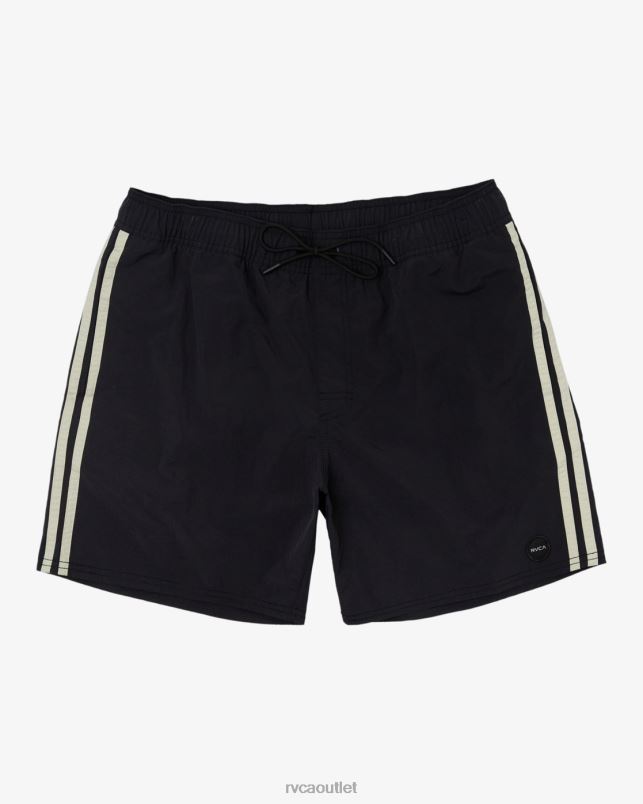 Bottoms V84B297 black RVCA Unisex Breakout Elastic Waist Boardshorts 16