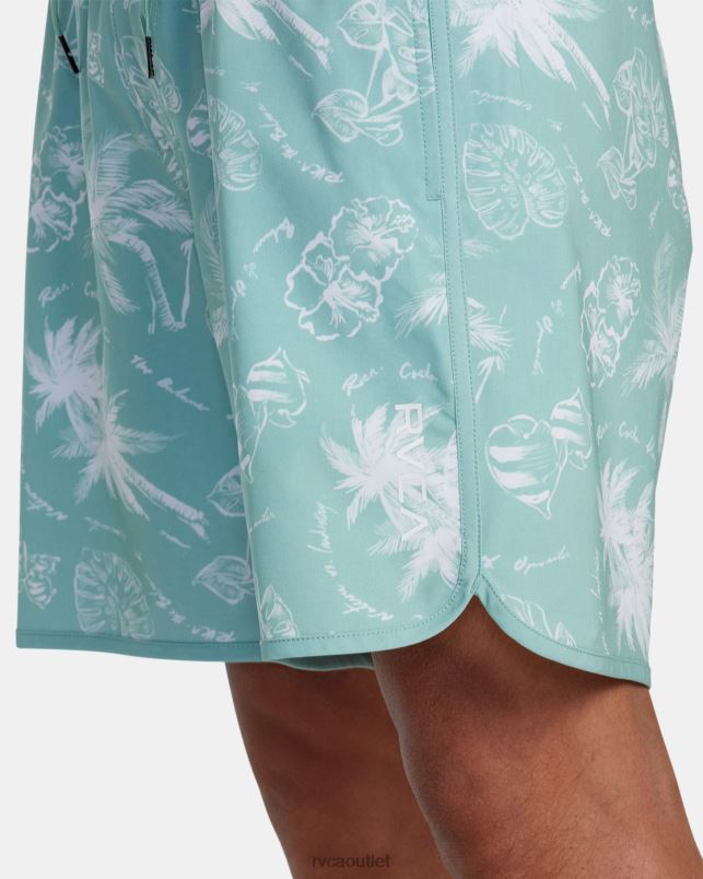 Bottoms V84B298 light spinach RVCA Unisex Eastern Elastic Waist Boardshorts 17