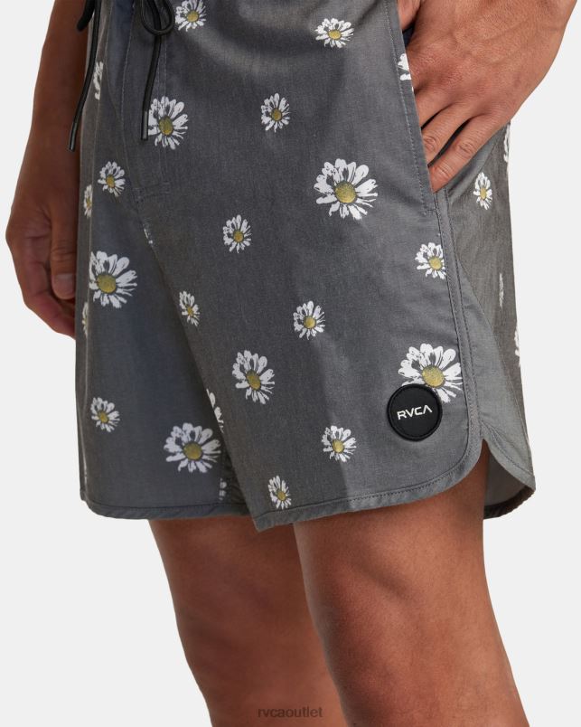Bottoms V84B330 black floral RVCA Unisex Freeport Boardshorts16