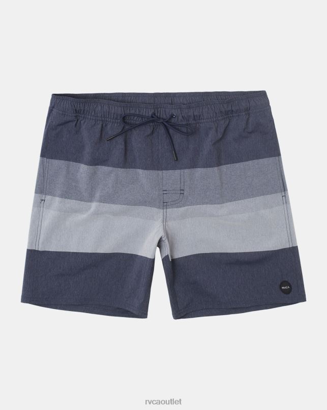 Bottoms V84B39 moody blue RVCA Unisex Westport Yarndye Elastic Waist Boardshorts 17