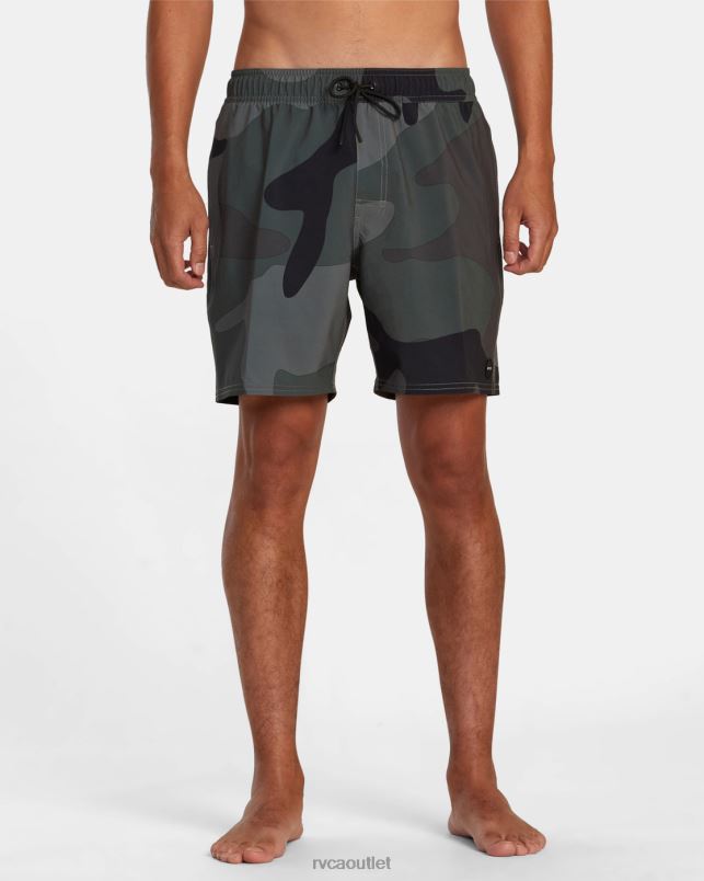 Bottoms V84B425 camo RVCA Unisex VA Elastic Waist Boardshorts 17