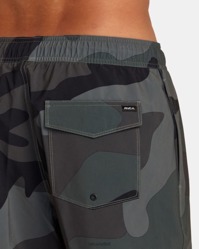 Bottoms V84B425 camo RVCA Unisex VA Elastic Waist Boardshorts 17