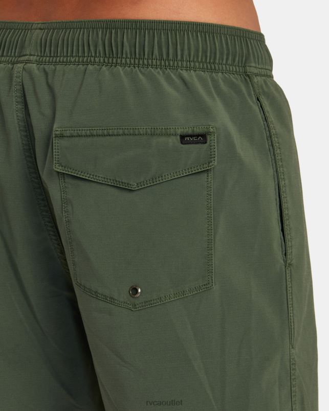 Bottoms V84B447 jade RVCA Unisex VA Pigment Elastic Waist Boardshorts 17