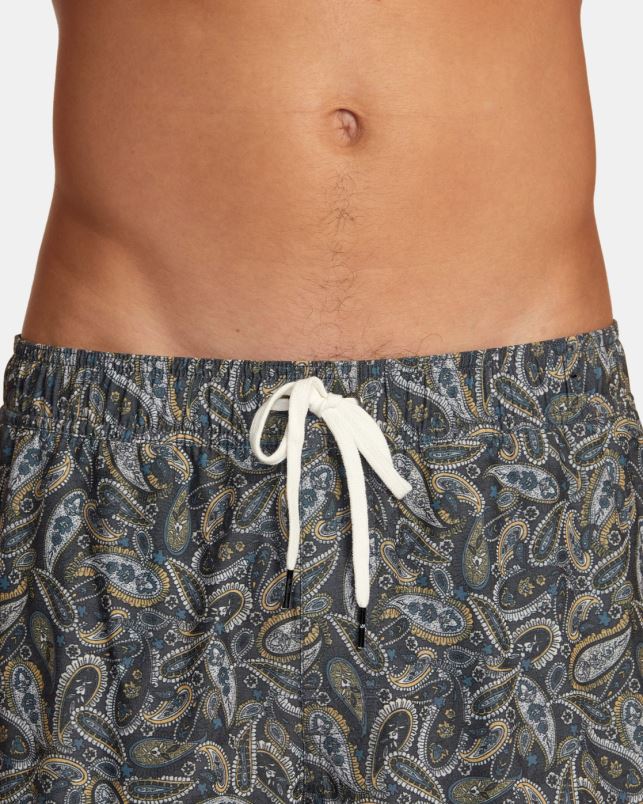 Bottoms V84B473 multi 2 RVCA Unisex Atlas Elastic Waist Boardshorts 17