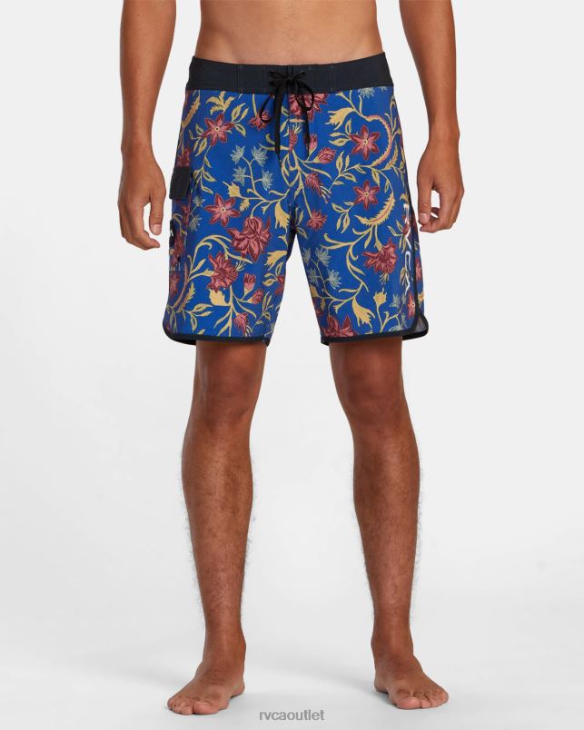 Bottoms V84B475 blue RVCA Unisex Eastern Boardshorts 18