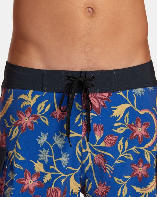 Bottoms V84B475 blue RVCA Unisex Eastern Boardshorts 18