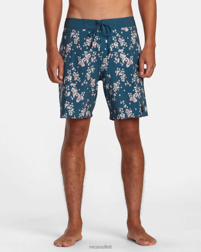 Bottoms V84B492 duck blue RVCA Unisex VA Pigment Print Elastic Waist