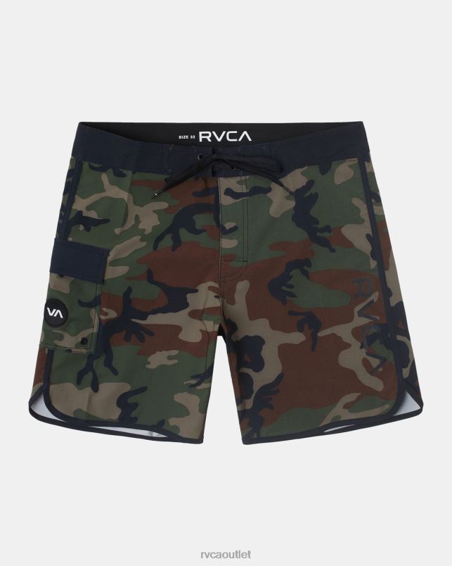 Bottoms V84B592 woodland camo RVCA Unisex Eastern Boardshorts 18