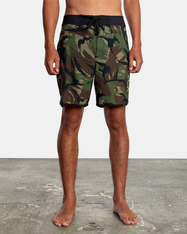 Bottoms V84B592 woodland camo RVCA Unisex Eastern Boardshorts 18