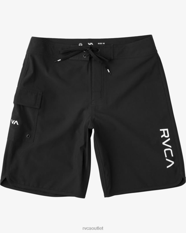 Bottoms V84B597 all black RVCA Unisex Eastern Boardshorts 20