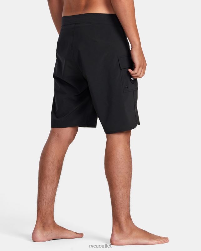 Bottoms V84B597 all black RVCA Unisex Eastern Boardshorts 20