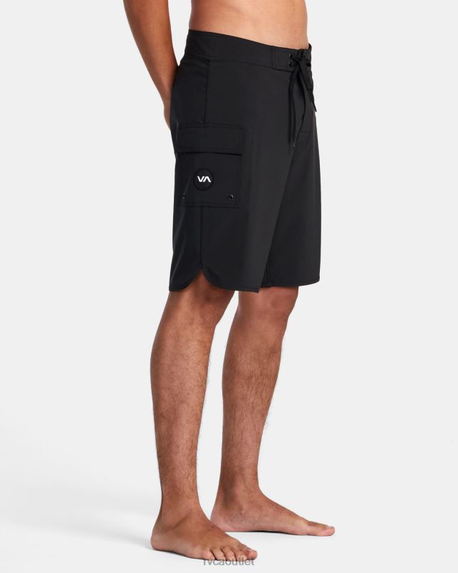 Bottoms V84B597 all black RVCA Unisex Eastern Boardshorts 20