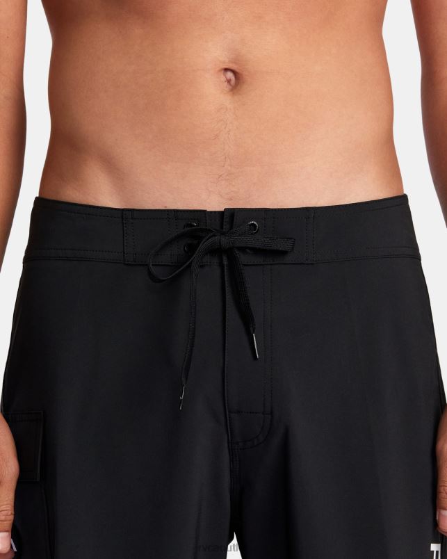 Bottoms V84B597 all black RVCA Unisex Eastern Boardshorts 20