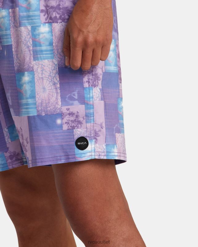 Bottoms V84B61 light purple RVCA Unisex Colin Sussingham Elastic Boardshorts 17