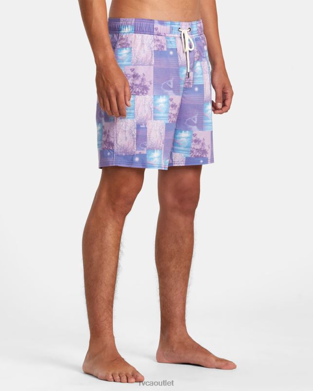 Bottoms V84B61 light purple RVCA Unisex Colin Sussingham Elastic Boardshorts 17