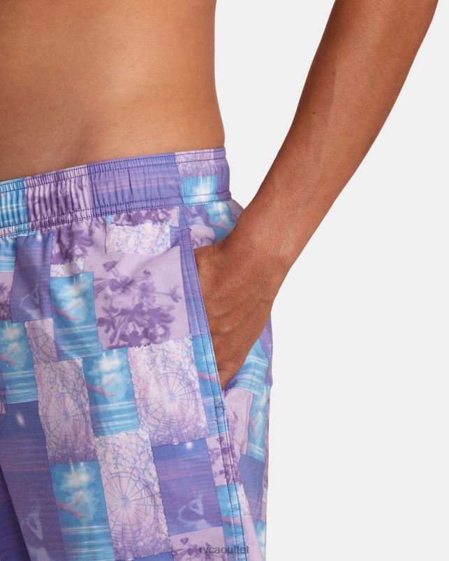 Bottoms V84B61 light purple RVCA Unisex Colin Sussingham Elastic Boardshorts 17