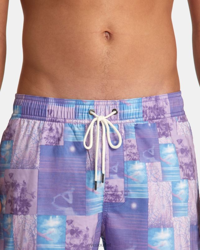 Bottoms V84B61 light purple RVCA Unisex Colin Sussingham Elastic Boardshorts 17