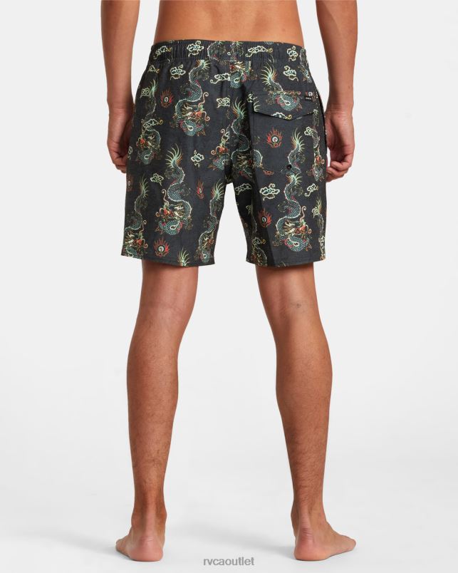 Bottoms V84B68 multi RVCA Unisex Atlas Elastic Waist Boardshorts 17