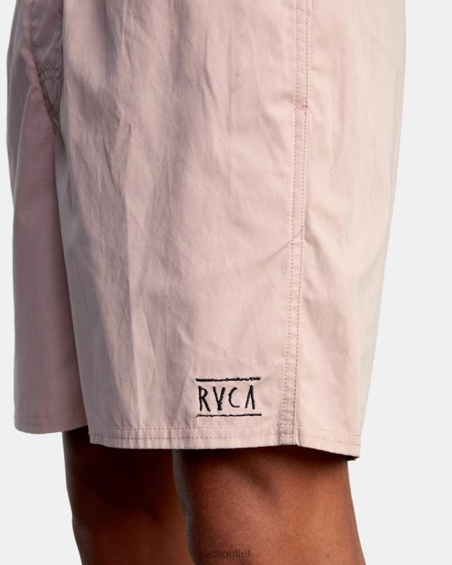 Bottoms V84B704 pale mauve RVCA Unisex Opposites Elastic Waist 2 Boardshorts 17