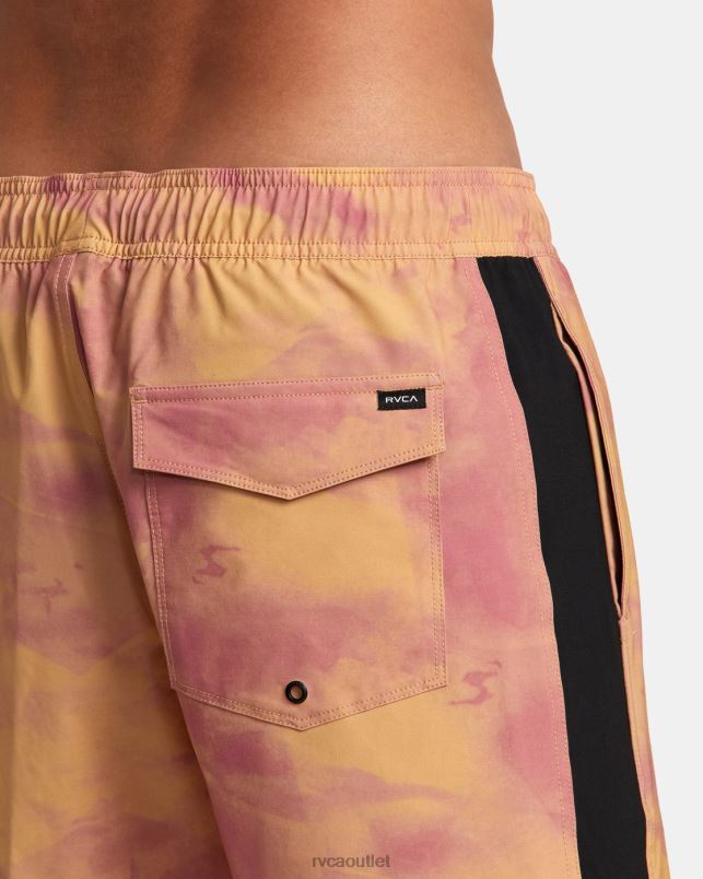 Bottoms V84B70 bamboo RVCA Unisex Apex Elastic Waist Boardshorts 17