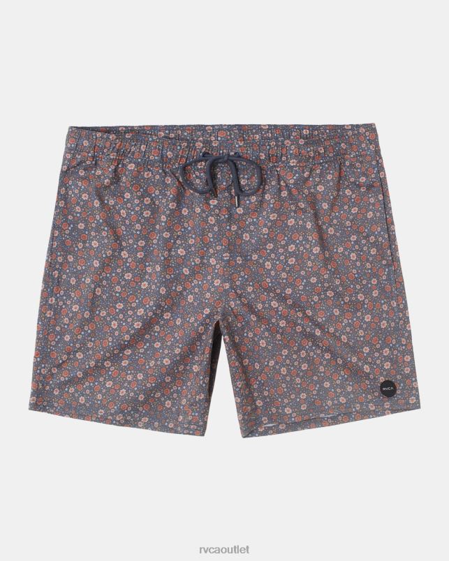 Bottoms V84B71 moody blue RVCA Unisex Barnes Elastic Waist Boardshorts 17