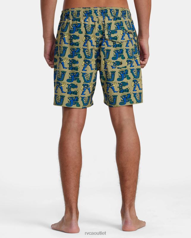Bottoms V84B72 avocado RVCA Unisex Elastic Waist Boardshorts 17