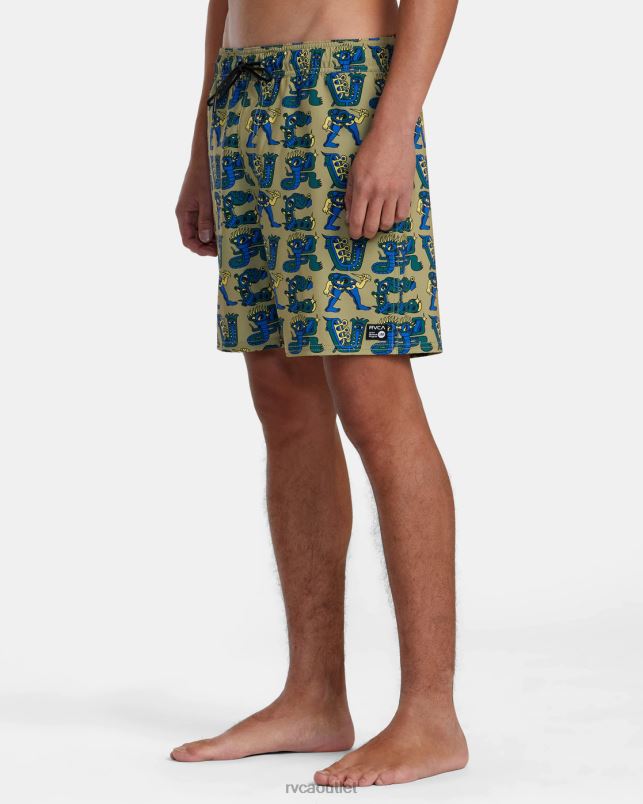 Bottoms V84B72 avocado RVCA Unisex Elastic Waist Boardshorts 17
