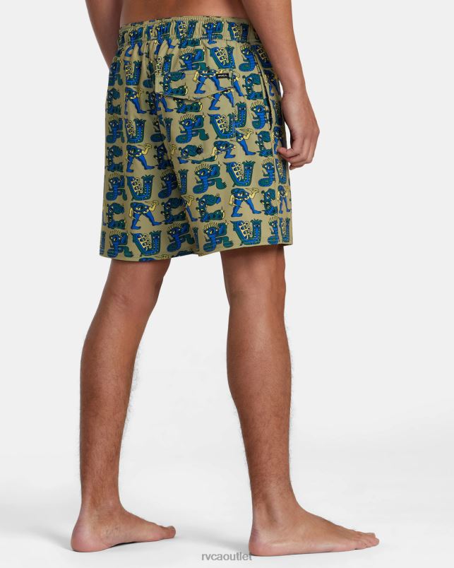 Bottoms V84B72 avocado RVCA Unisex Elastic Waist Boardshorts 17