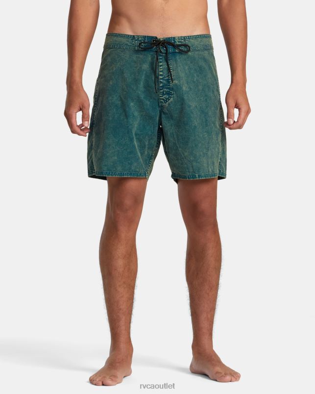 Bottoms V84B77 green haze RVCA Unisex Shockwash Boardshorts17