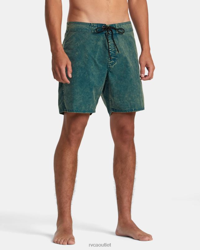 Bottoms V84B77 green haze RVCA Unisex Shockwash Boardshorts17
