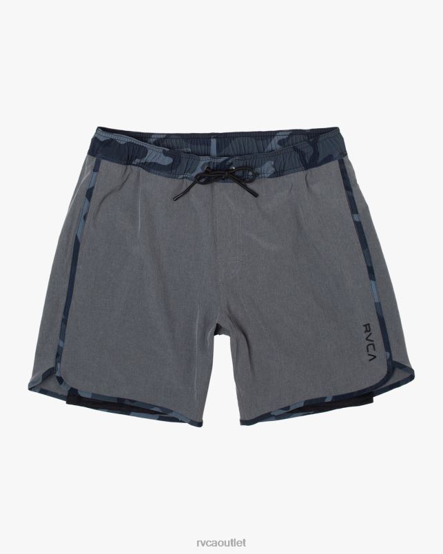 Bottoms V84B798 heather grey RVCA Unisex Eastern Plus Elastic Waist Boardshorts 17