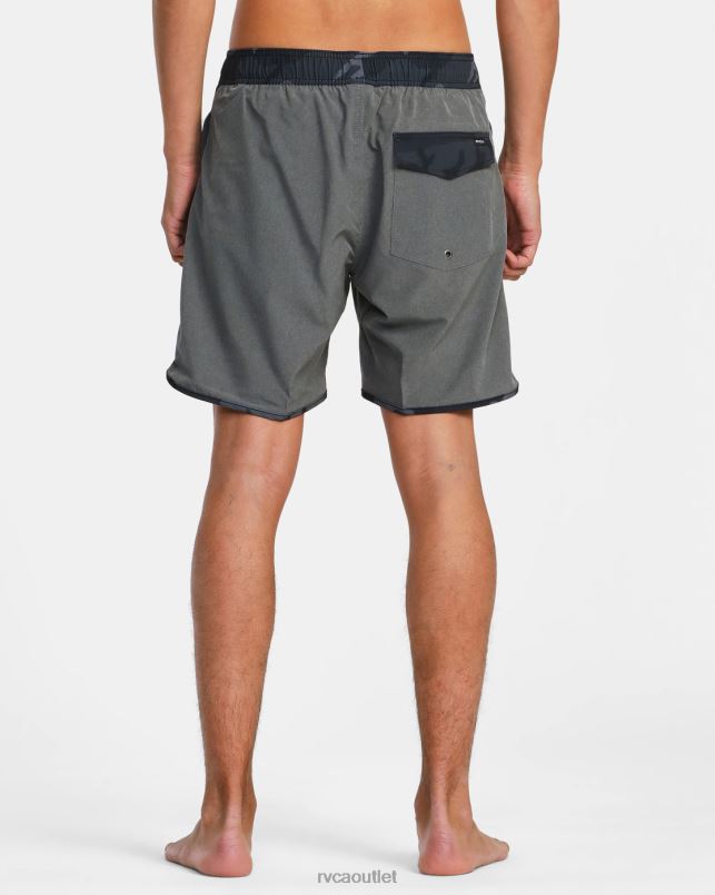 Bottoms V84B798 heather grey RVCA Unisex Eastern Plus Elastic Waist Boardshorts 17