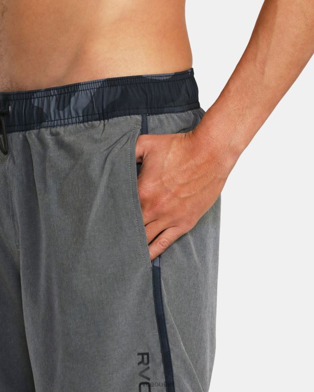 Bottoms V84B798 heather grey RVCA Unisex Eastern Plus Elastic Waist Boardshorts 17