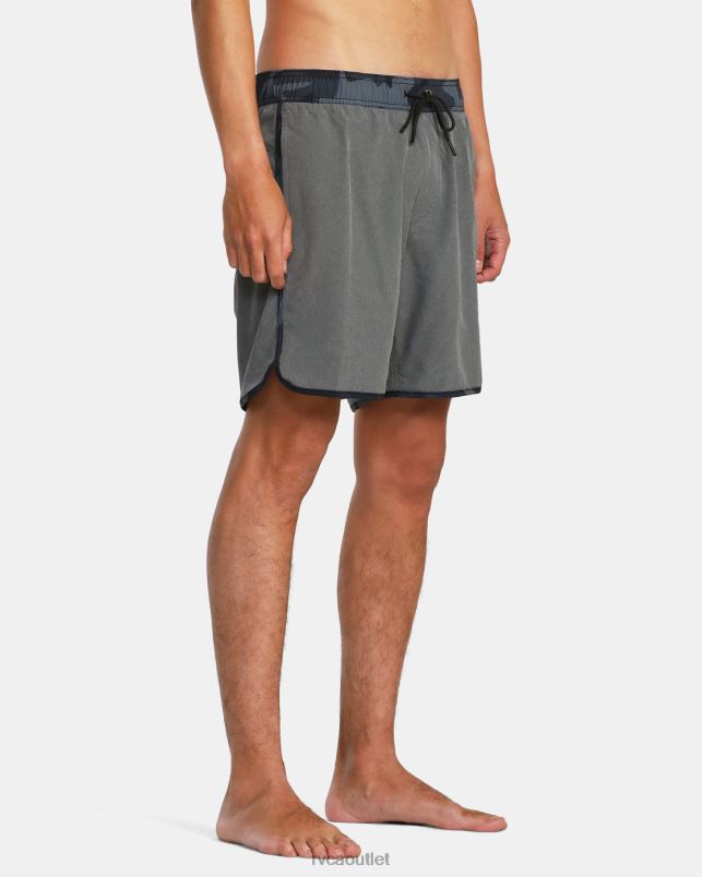 Bottoms V84B798 heather grey RVCA Unisex Eastern Plus Elastic Waist Boardshorts 17