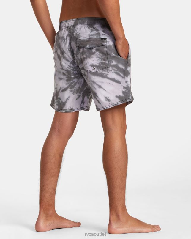 Bottoms V84B819 black RVCA Unisex Manic Elastic Waist