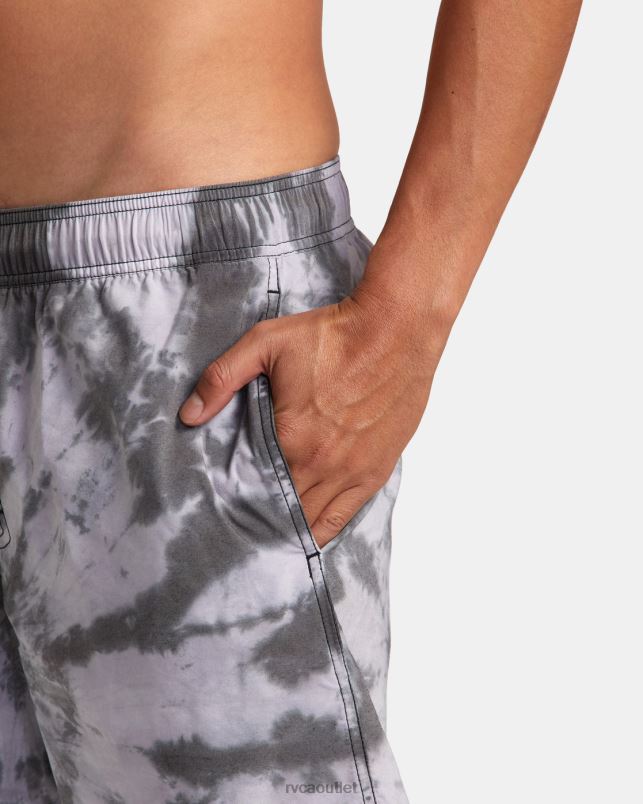 Bottoms V84B819 black RVCA Unisex Manic Elastic Waist