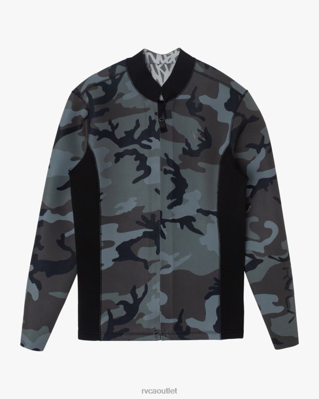 Clothing V84B152 camo RVCA Unisex 2mm Balance Front Zip Wetsuit Jacket