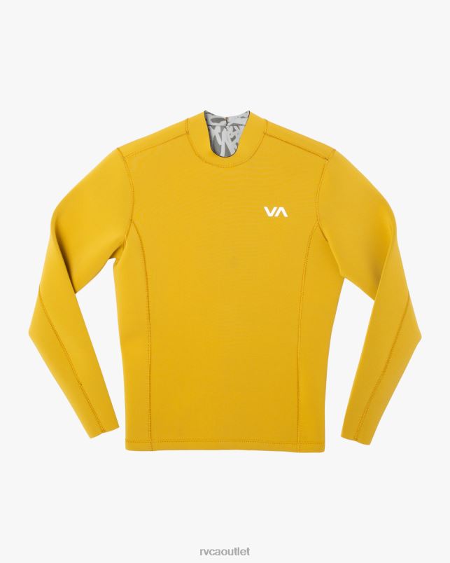 Clothing V84B596 gold RVCA Unisex 2mm Balance Back Zip Wetsuit Jacket