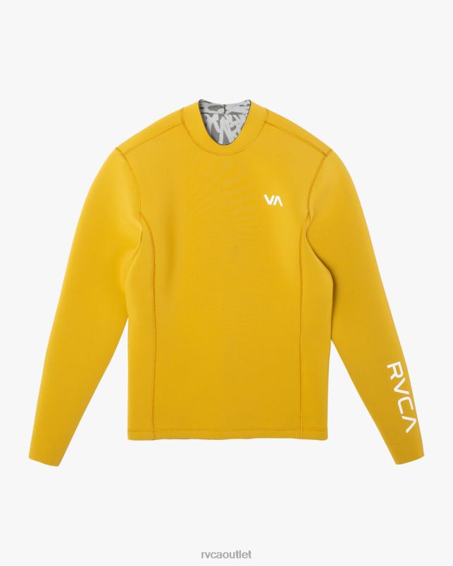 Clothing V84B596 gold RVCA Unisex 2mm Balance Back Zip Wetsuit Jacket