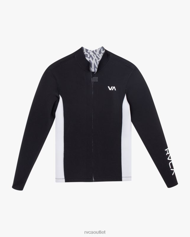 Clothing V84B610 black/white RVCA Unisex 2mm Balance Front Zip Wetsuit Jacket