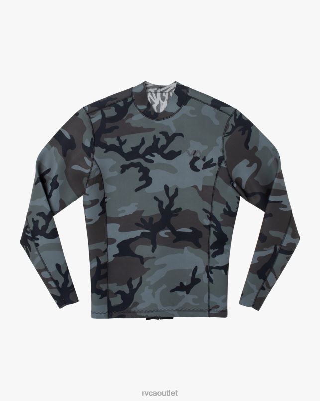 Clothing V84B623 camo RVCA Unisex 2mm Balance Back Zip Wetsuit Jacket